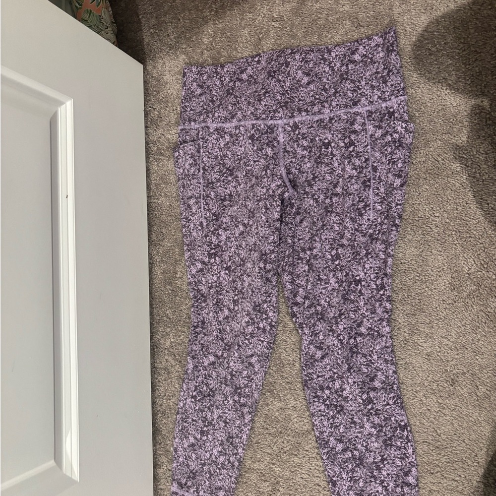 Athleta Purple Patterned Leggings